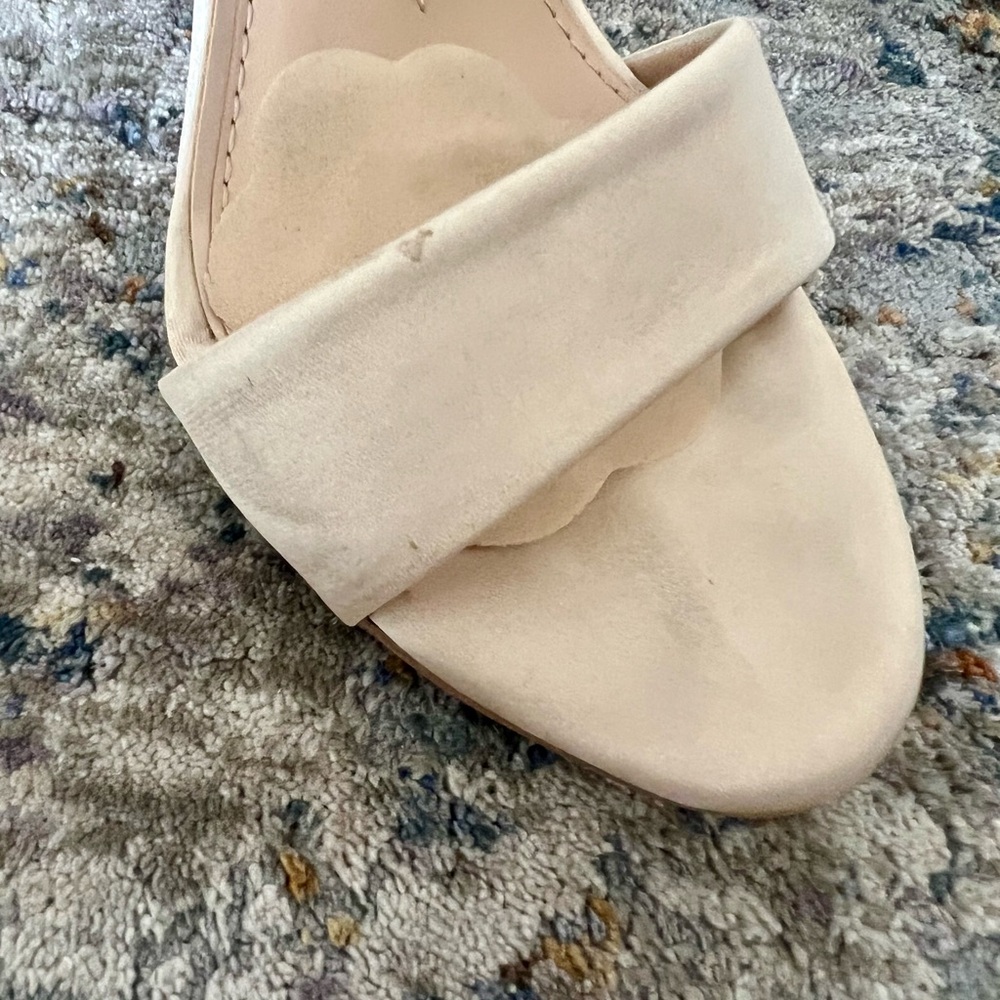 Gianni Bini Nude Chunky Heel Sandals - Picture 5 of 9